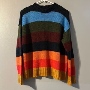 Urban Outfitters Colorful Striped Crewneck Sweater Size S-P